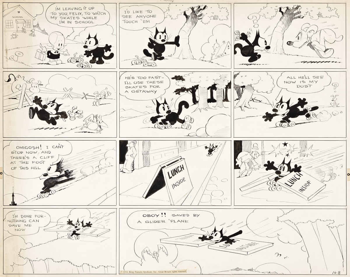 [OTTO MESSMER (1892-1983)] (PAT SULLIVAN). Im leaving it up to you, Felix, to watch my skates while Im in school.  [COMICS]